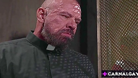 Churchgoers Shocked By Priest Max Sargents Secret Meetings With Altar Boys In The Confessional Booth! Today The Creepy Priest Ass Fucked A Sinful Twink!