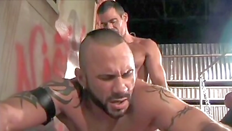 Leather-clad ladies and a big cock in a bdsm threesome