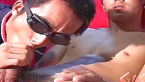 Asian porn video with a busty brunette teen and hot babe