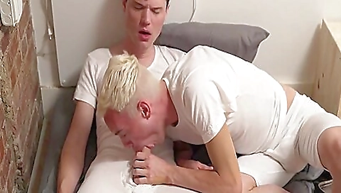 A blonde and brunette get fucked hard in a tight and juicy clip