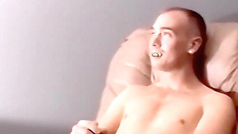 Solo male masturbates on a bed to feel the warmness inside
