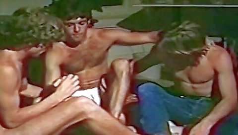 Two ladies take on a big cock in vintage porn video 05