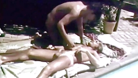 Blonde and brunette are making love in a bareback video