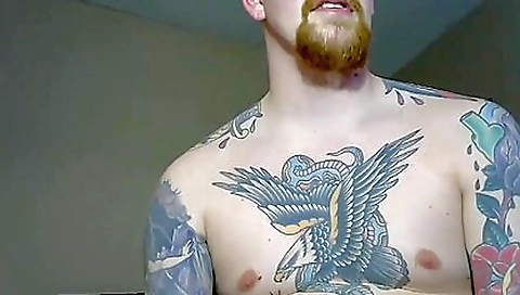 Tattooed teen 18+ sucks dildo face and face massage