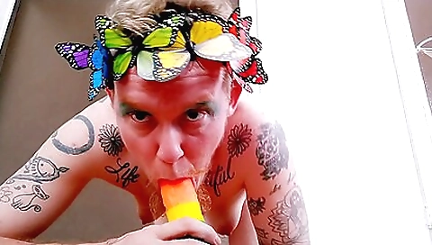 Girl with tattoos 19 is masturbating and getting banged