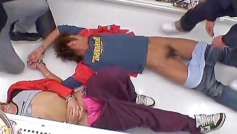 Excellent asian group sex with a hot japanese girl