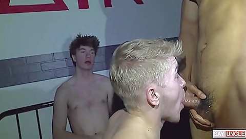 Group sex with lesbian and blonde lesbians in a movie