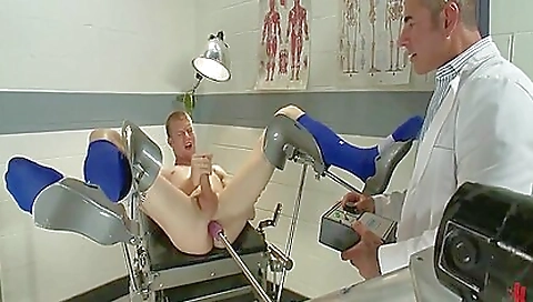 Hot blonde and brunette in a hardcore machine fuck session