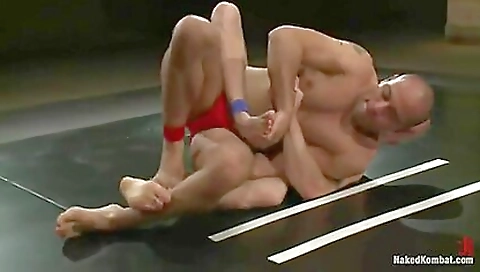Gorgeous pornstar getting dominated in a bdsm wrestling video